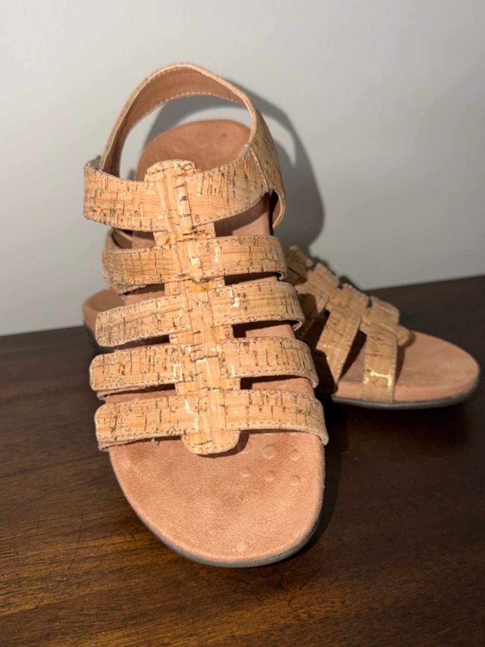 Vionic Harissa Cork Gladiator Sandals Women's Size 5 Adjustable Straps